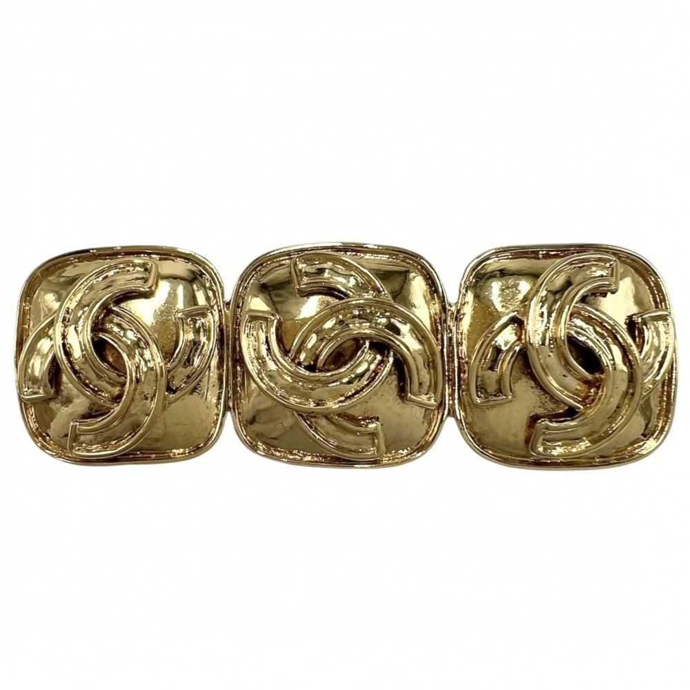 CHANEL Vintage Gold Logo Brooch